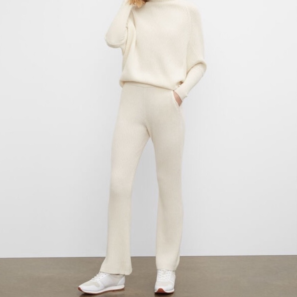 NWT Club Monaco Wool-Cashmere Ribbed Pant - Size Medium